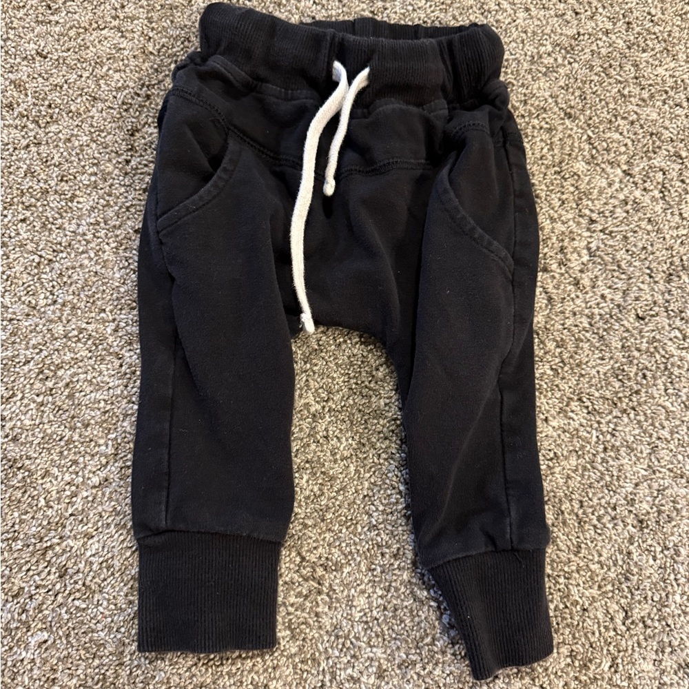 Little bipsy 3-6 month sweats black